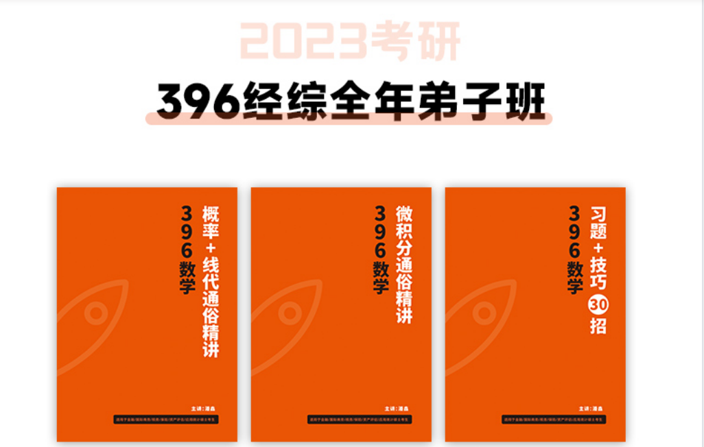 【396经综】2023 | 396全科弟子班（咨询了解优惠）